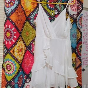 White beautiful dress Large tag on it